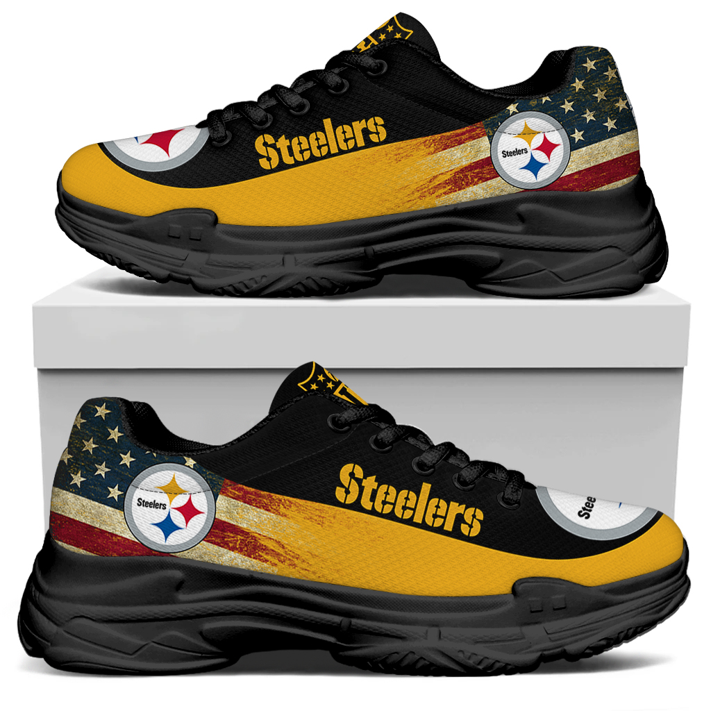 Men's Pittsburgh Steelers Edition Chunky Sneakers With Line 002
